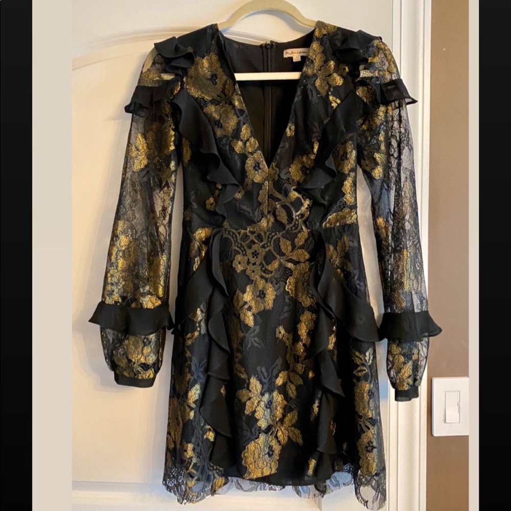 For Love & Lemons Bumble Ruffle Sleeve Dress